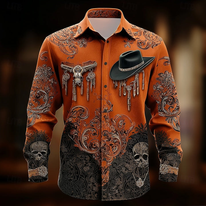 Wyatt | Western Halloween Skull Shirt