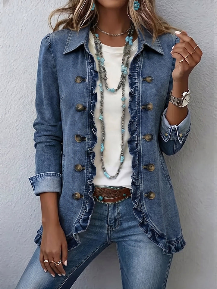 Bianca | Ruffled Button-Front Jacket