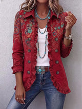 Carmen | Bohemian Paisley Ruffle Jacket