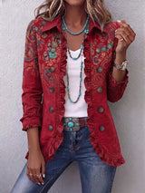 Katrina | Bohemian Paisley Ruffle Jacket