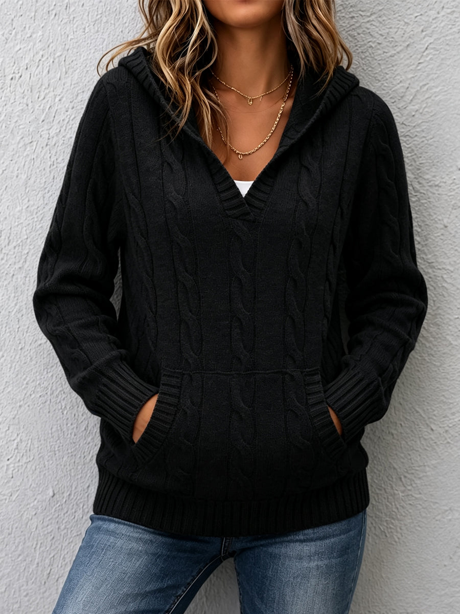 Seraphina | Cable-Knit Hooded Sweater