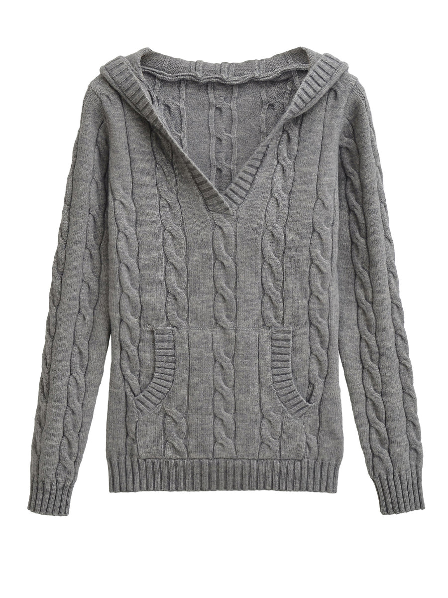 Seraphina | Cable-Knit Hooded Sweater
