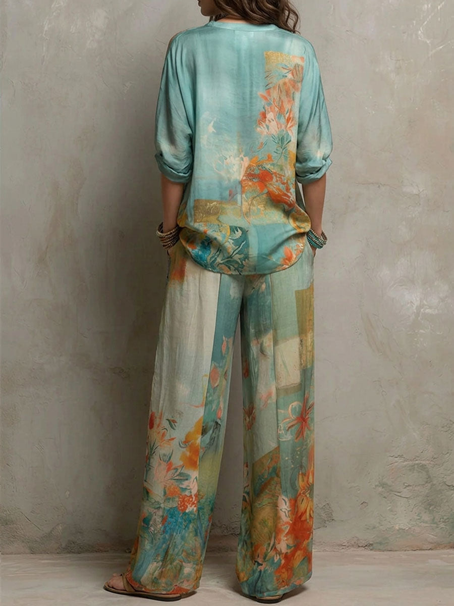 Thalia | Artful Print Two-Piece Set