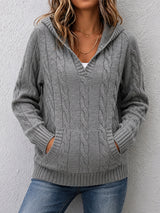 Seraphina | Cable-Knit Hooded Sweater