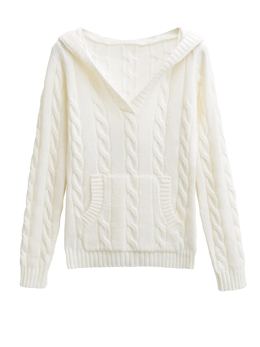Seraphina | Cable-Knit Hooded Sweater