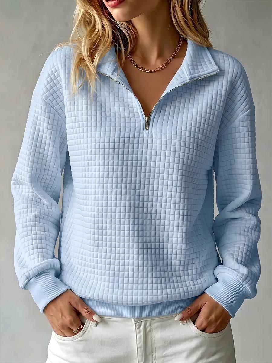Sadie | Quarter-Zip Textured Pullover
