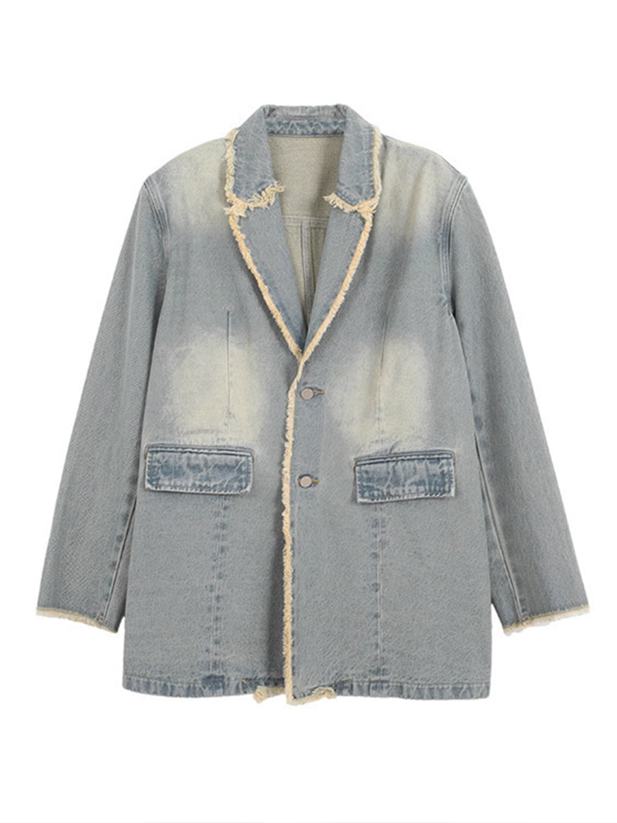 Roxanne | Frayed-Edge Oversized Blazer