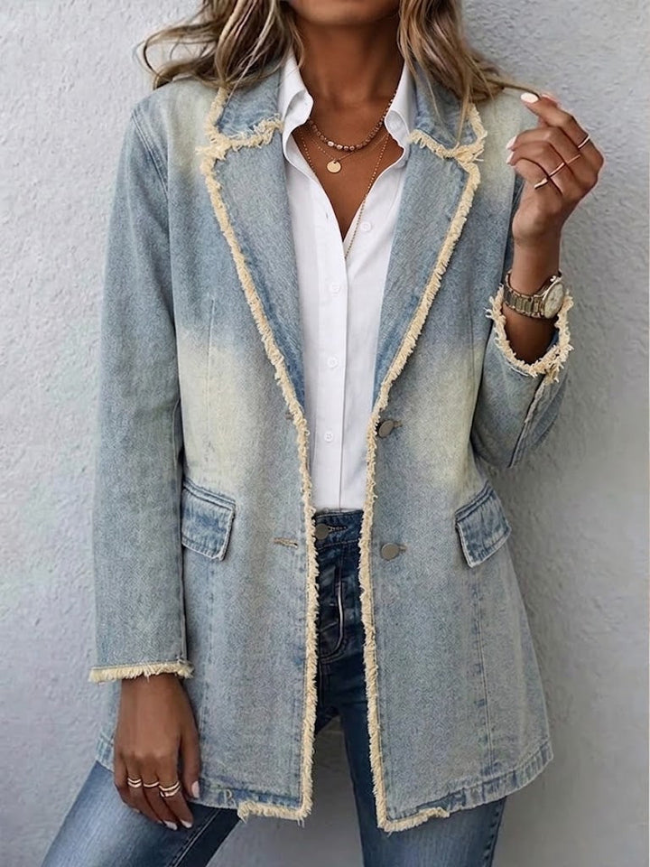 Roxanne | Frayed-Edge Oversized Blazer