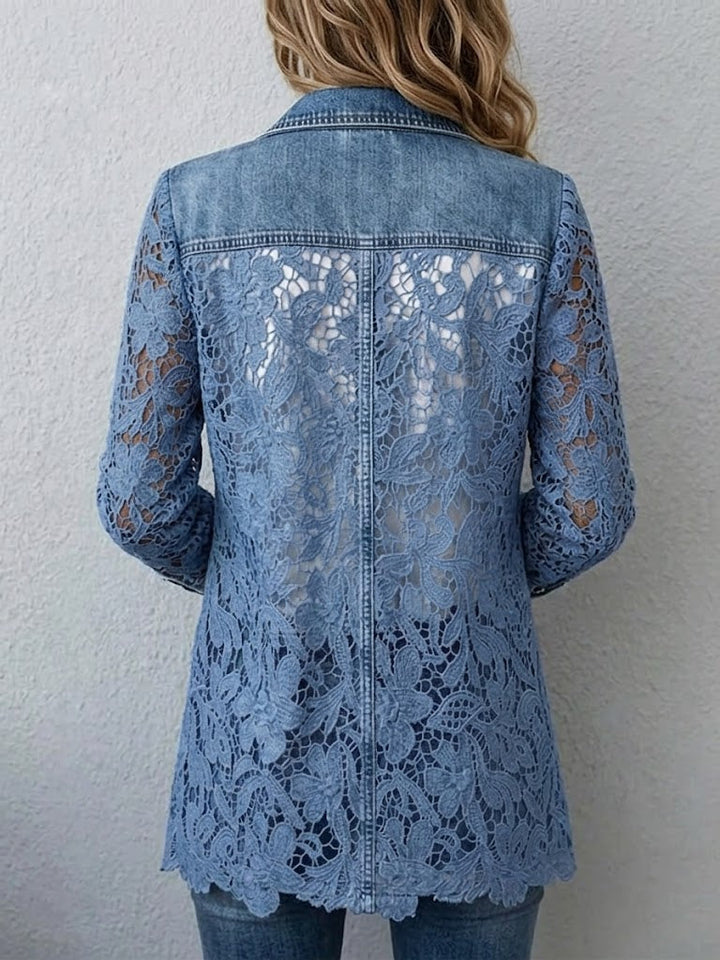 Noelia | Lace-Paneled Tailored Blazer