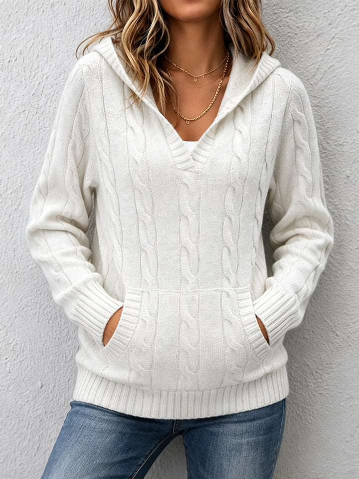 Seraphina | Cable-Knit Hooded Sweater
