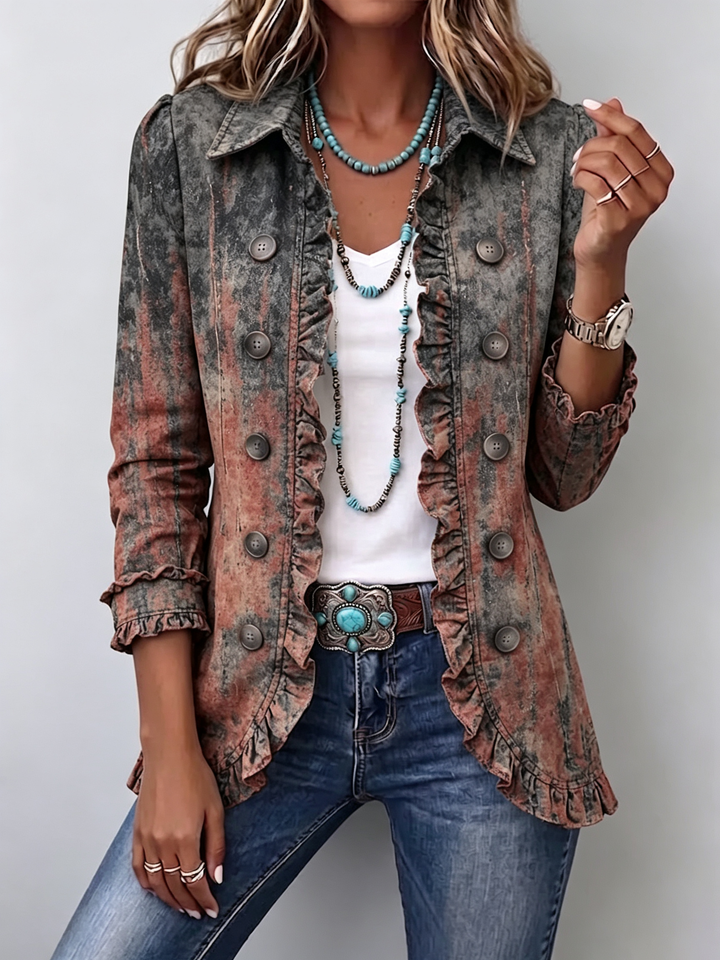 Rowena | Vintage Ruffle-Trim Jacket