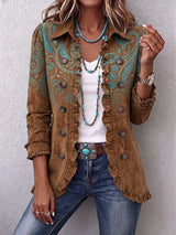 Serena | Paisley Ruffle Jacket