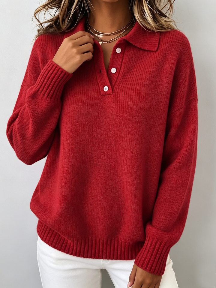 Adaline | Relaxed Collared Sweater