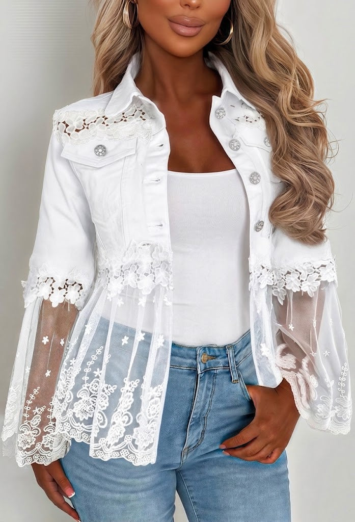 Seraphine | Lace-Panel Jacket