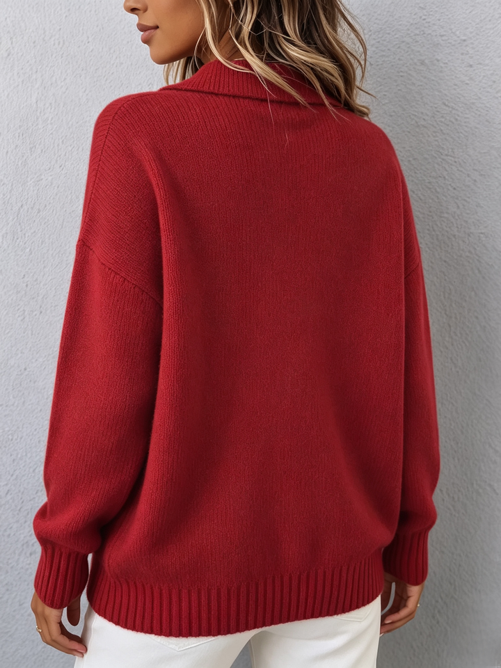 Adaline | Relaxed Collared Sweater