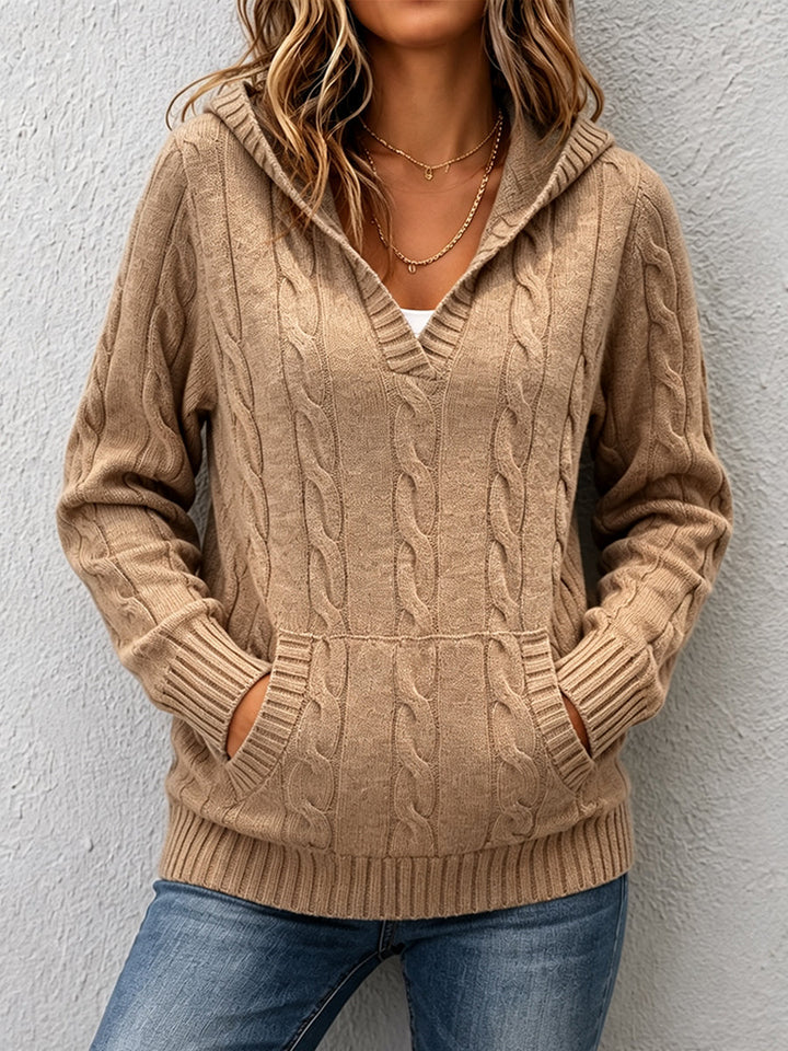 Seraphina | Cable-Knit Hooded Sweater