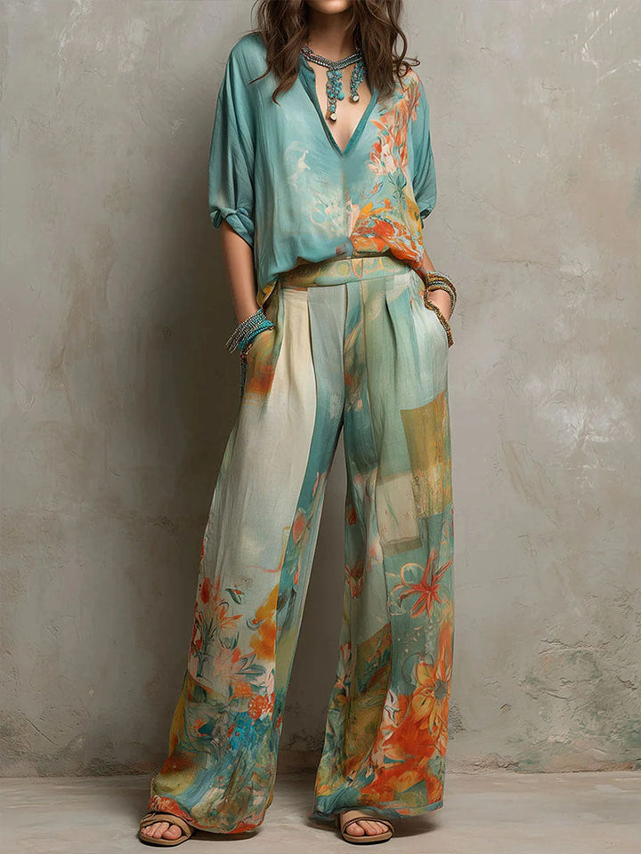 Thalia | Artful Print Two-Piece Set