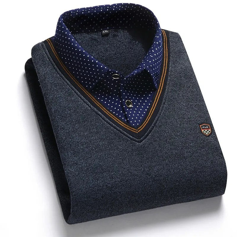 Vincent | Layered Mock-Collar Sweater