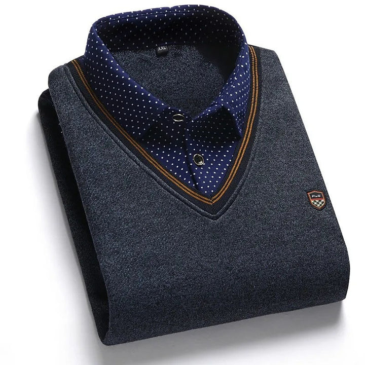 Vincent | Layered Mock-Collar Sweater