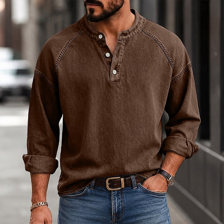 Harvey | Vintage-Washed Henley Shirt