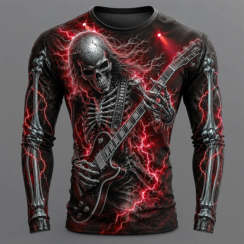 Damon | Bold Halloween Skeleton Long-Sleeve Shirt