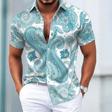 Daniel | Men's Satin Paisley Short Sleeve Shirt