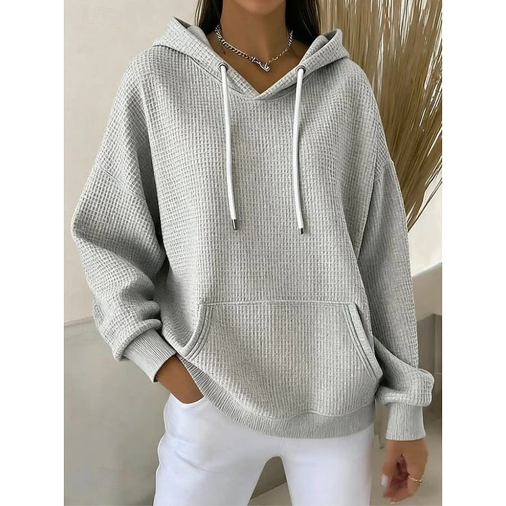 Miriam | Textured Waffle-Knit Hoodie