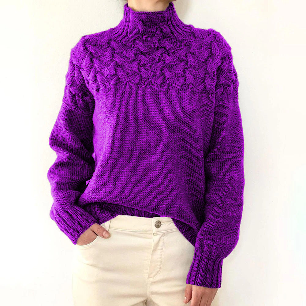 Rosaleen | Cable-Detail Turtleneck Sweater