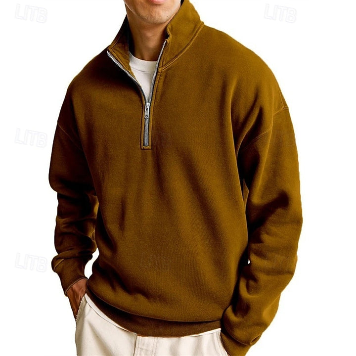 Callahan | Quarter-Zip Standing Collar Sweatshirt