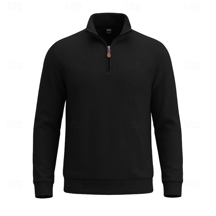 Easton | Textured Quarter-Zip Pullover