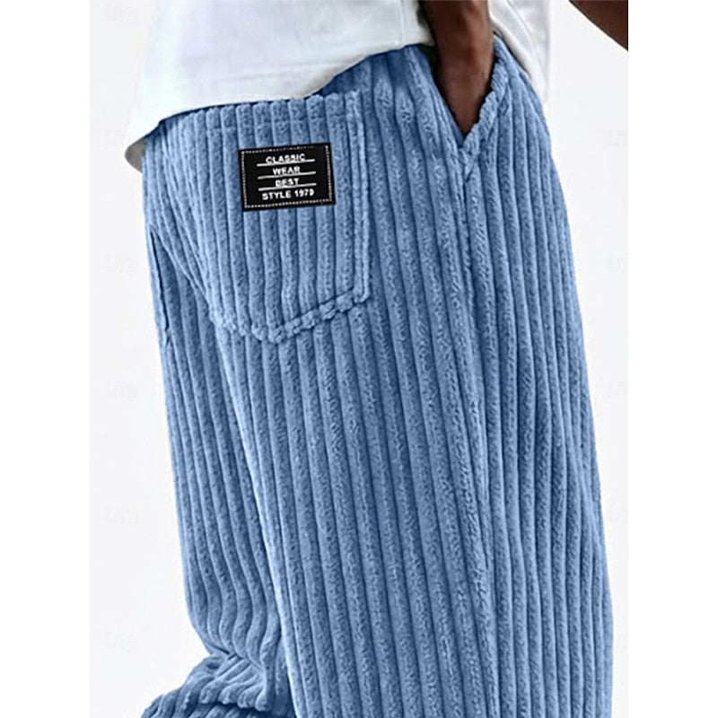 Harrison | Ribbed Straight-Leg Pants