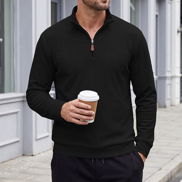 Easton | Textured Quarter-Zip Pullover