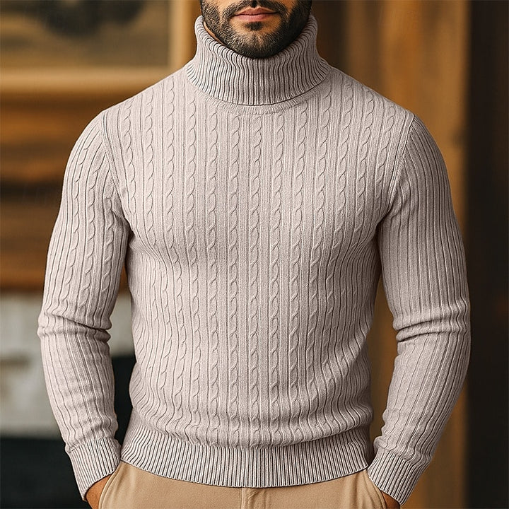 Curtis | Cable Knit Turtleneck Sweater