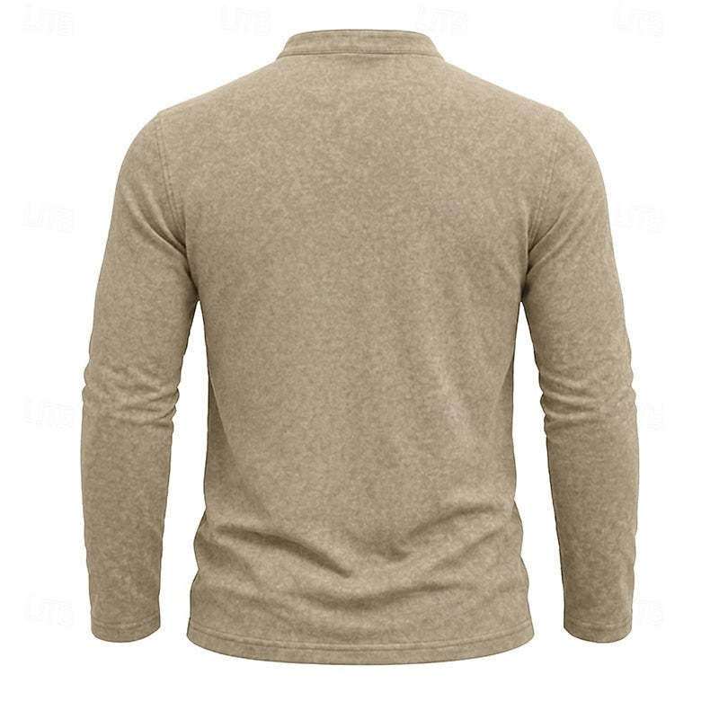 Quentin | Classic Long-Sleeve Henley Shirt