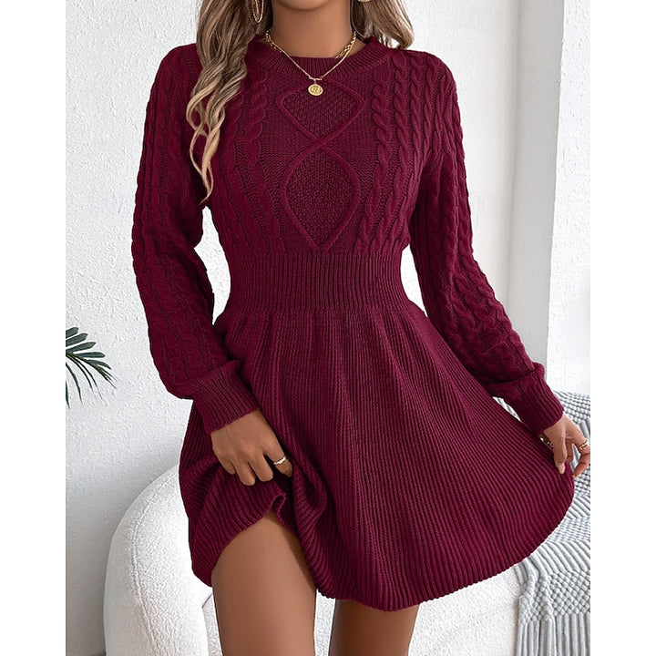 Marceline | Cable-Knit Christmas Sweater Dress