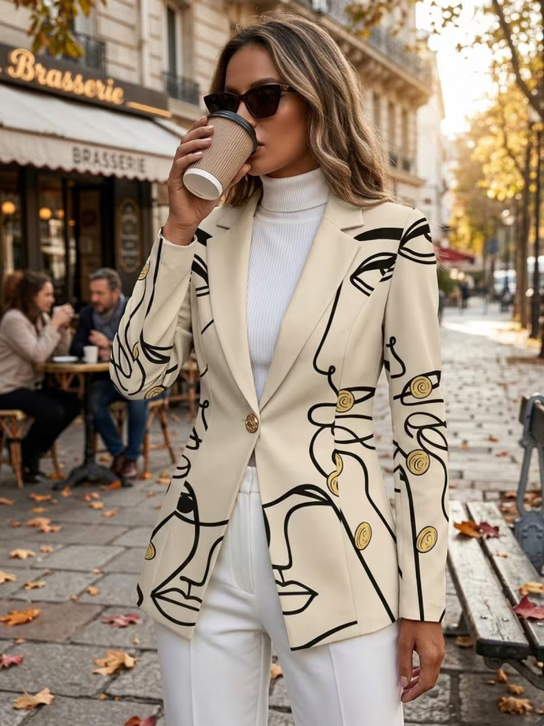 Cecile | Line Art Tailored Blazer
