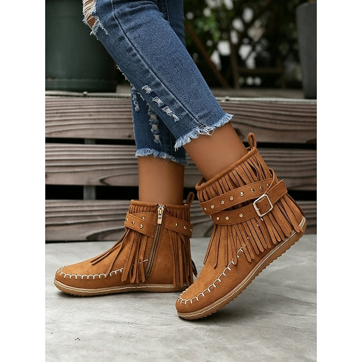 Cheyenne | Fringe Western Ankle Boots
