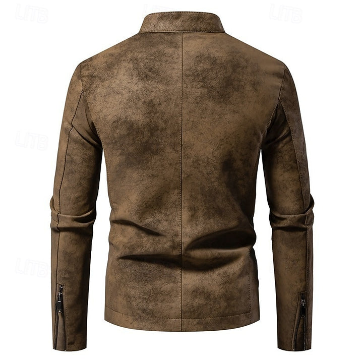 Hudson | Classic Stand-Collar Biker Jacket