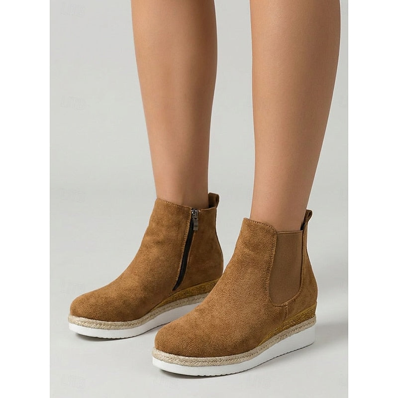 Felicity | Comfort Wedge Chelsea Ankle Boots