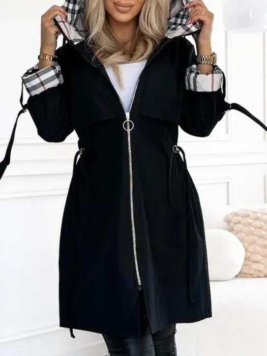 Elina | All-Weather Hooded Trench Coat