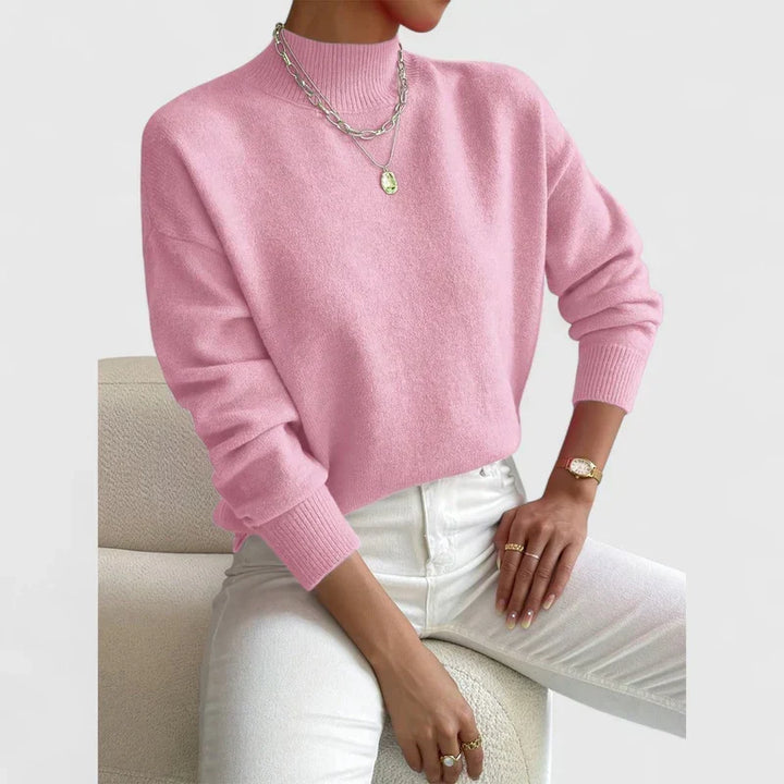 Elsa | Soft Mock-Neck Knit Sweater