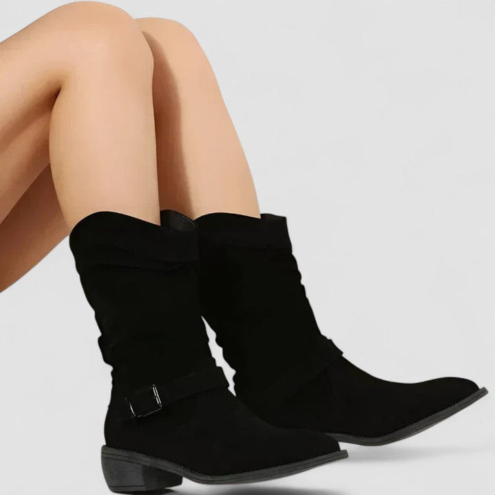 Camila | Slouch Block-Heel Boots