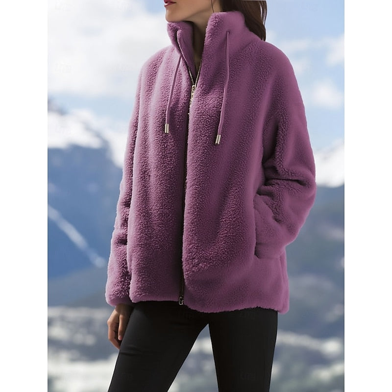 Claudia | Cozy Stand-Collar Zip Jacket