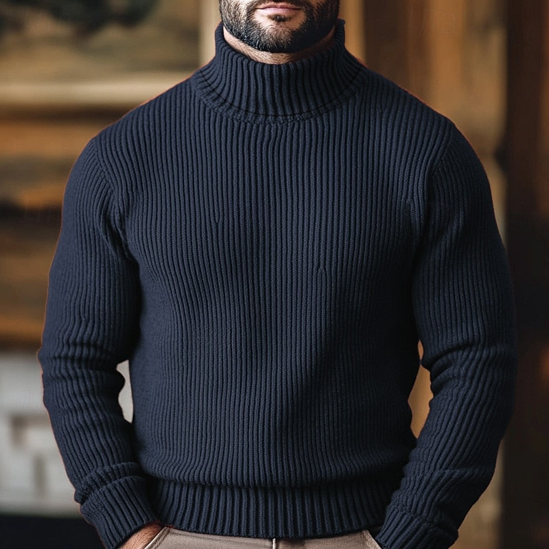 Gerald | Christmas Ribbed Turtleneck Sweater