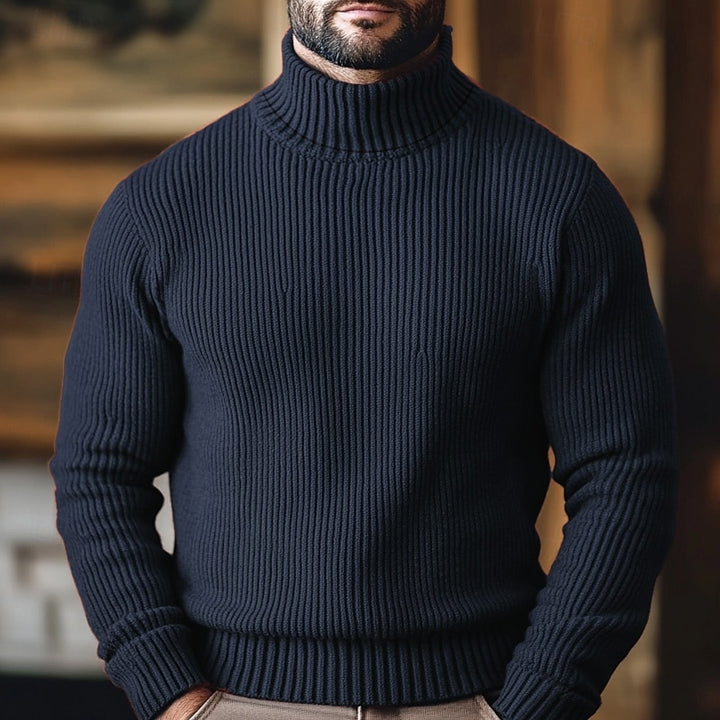Gerald | Christmas Ribbed Turtleneck Sweater