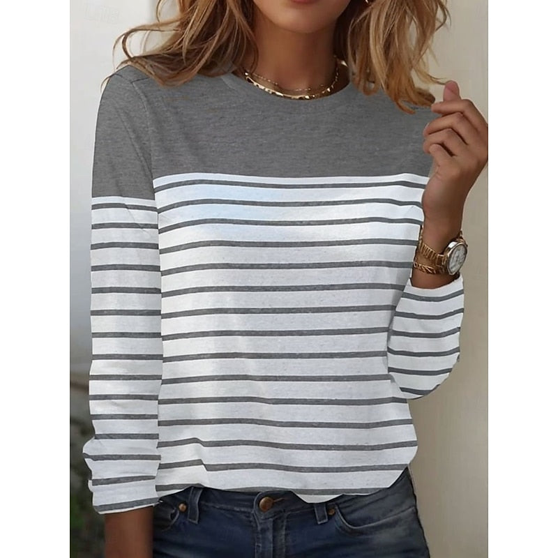 Isla | Striped Long-Sleeve Top