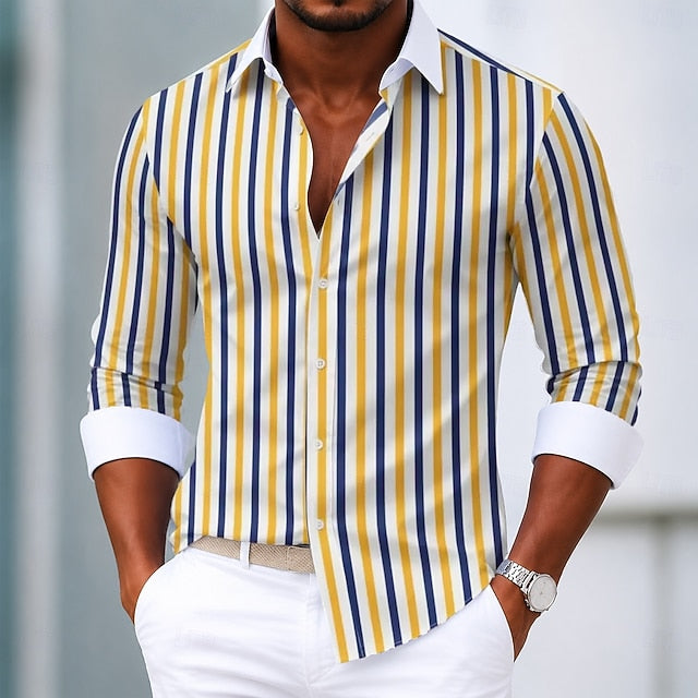 Carver | Men's Non-Iron Striped Dress Shirt