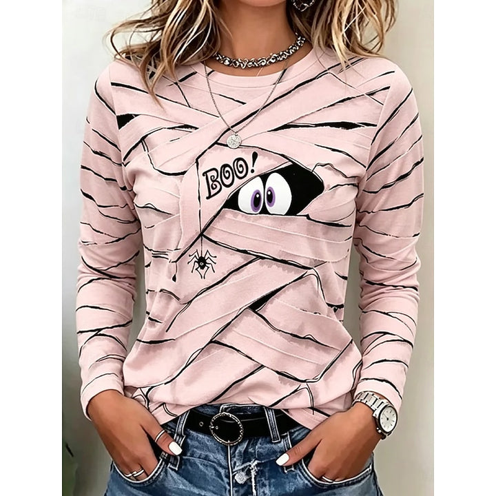 Georgia | Halloween Playful Graphic Long Sleeve Top
