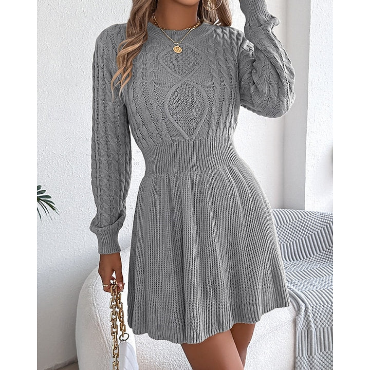 Marceline | Cable-Knit Christmas Sweater Dress
