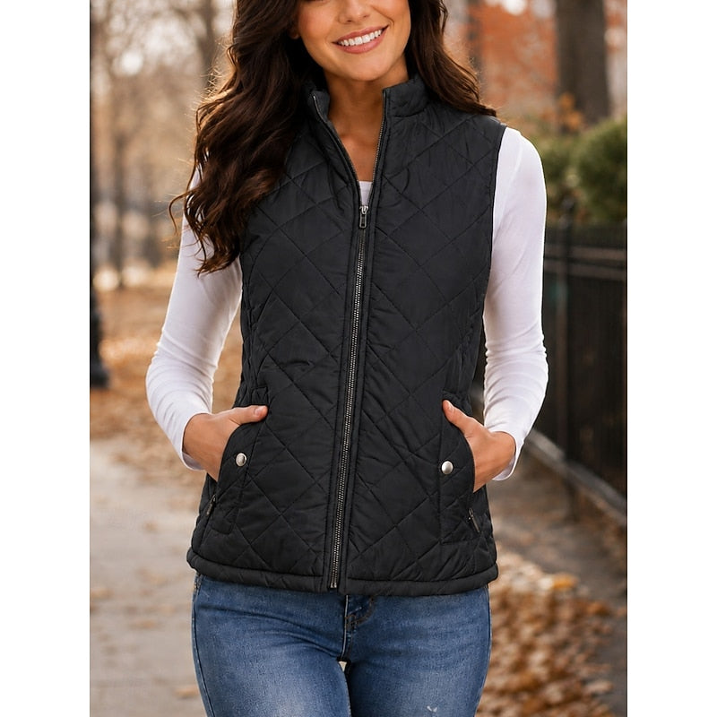 Carmen | Quilted Stand-Collar Vest